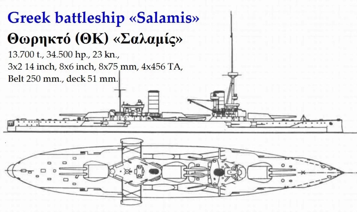 Линкор Саламис 1915г