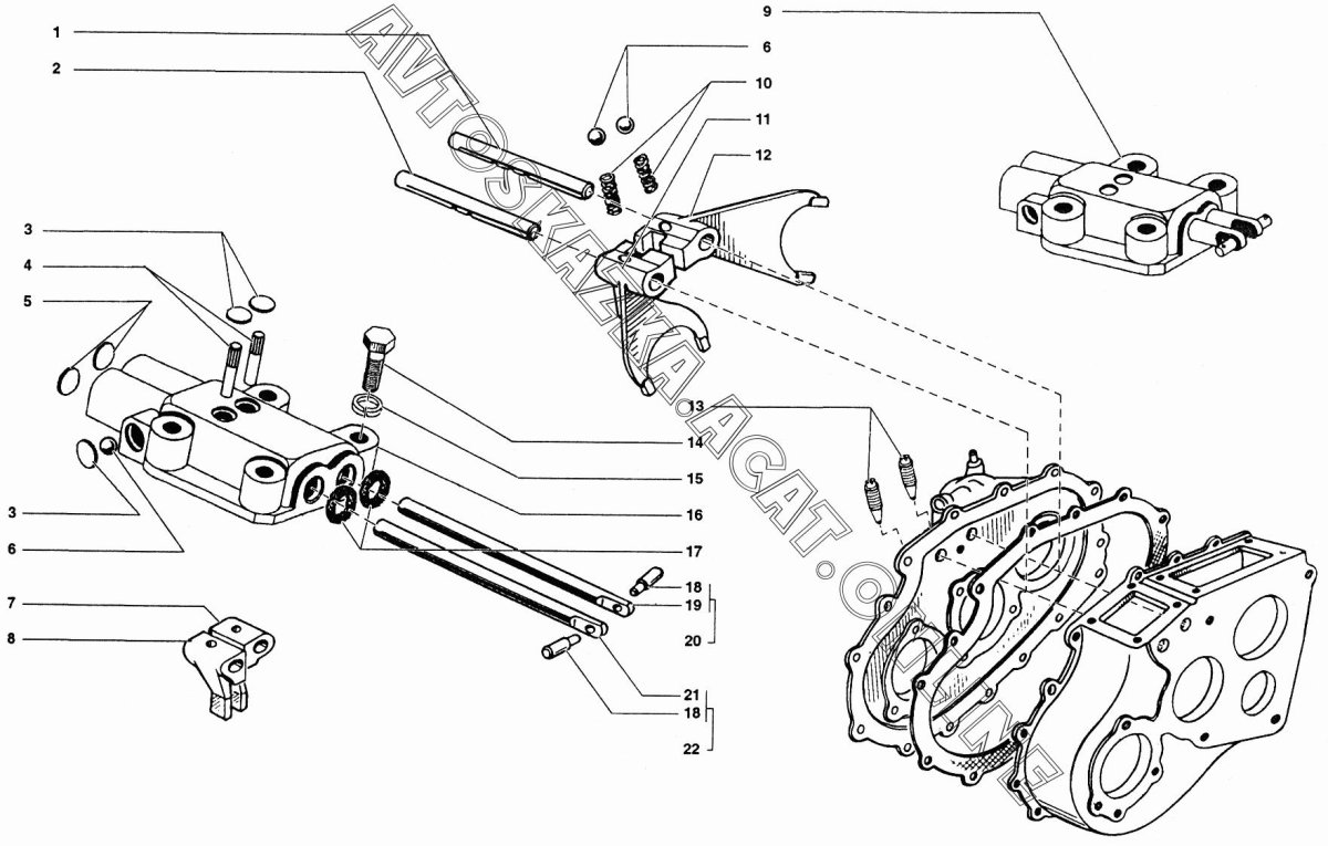 Шток крышки КПП УАЗ 452
