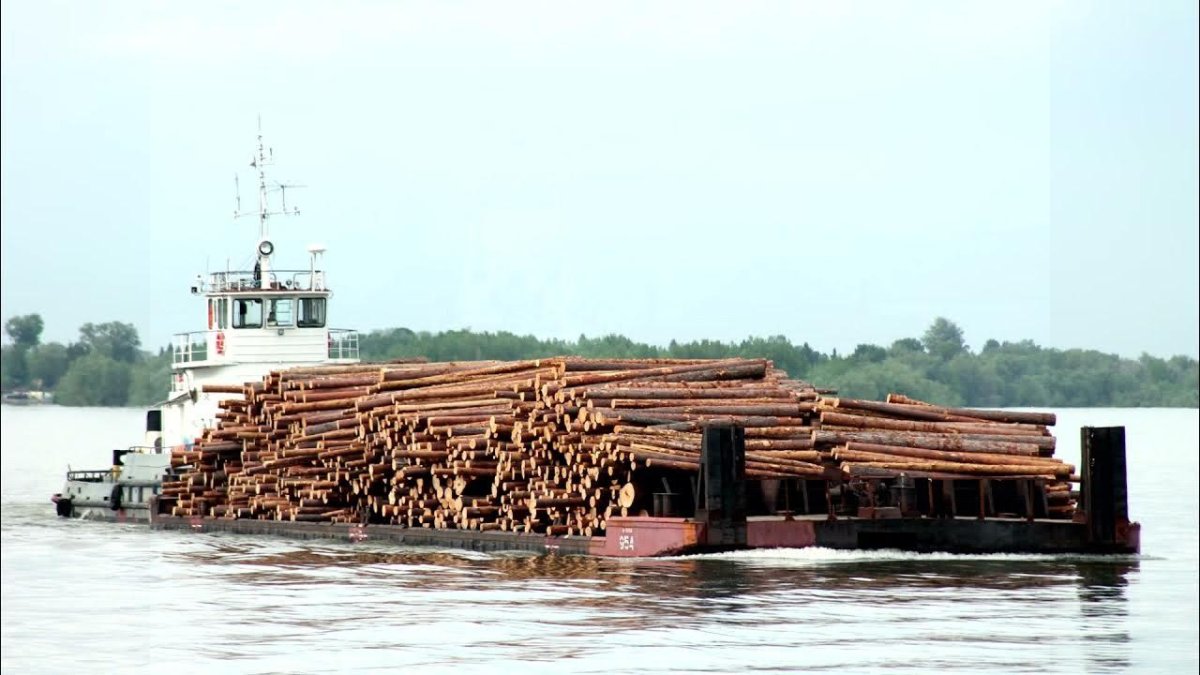 Речная баржа сухогруз