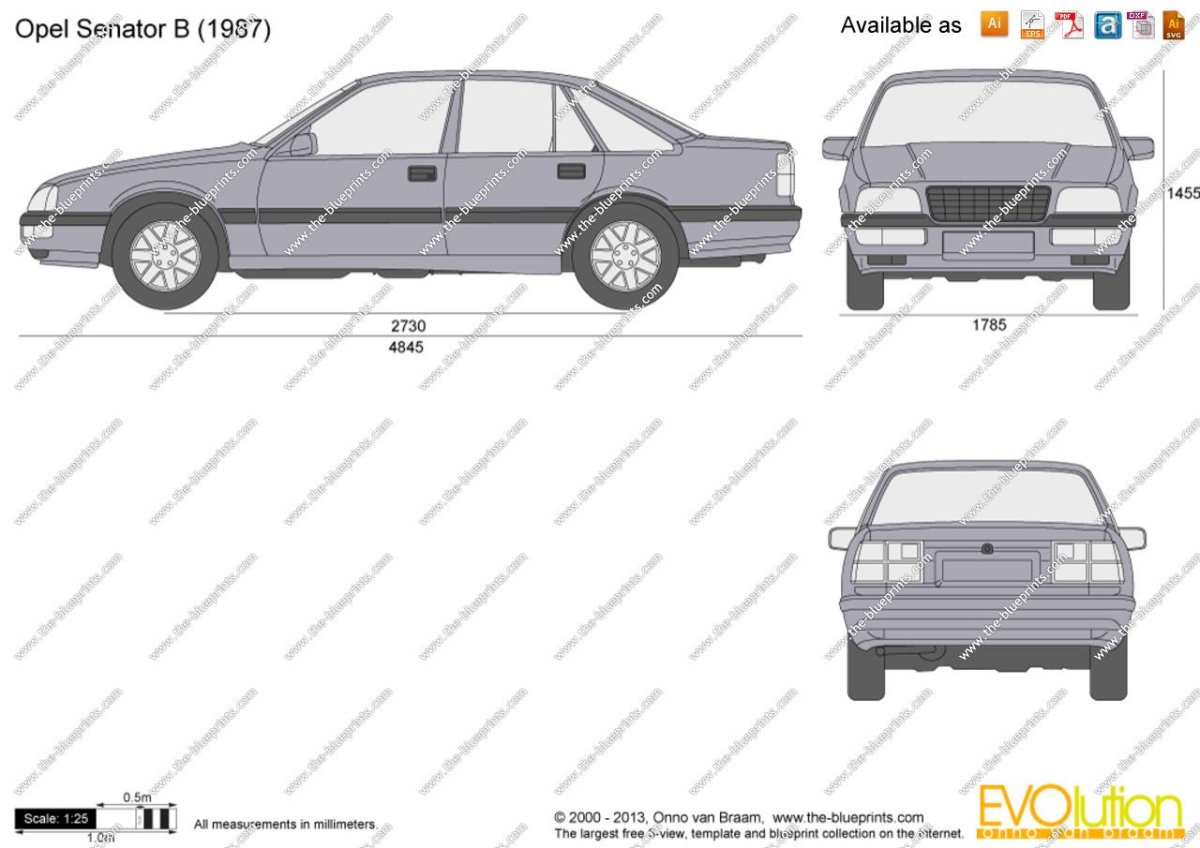 Opel Senator a габариты