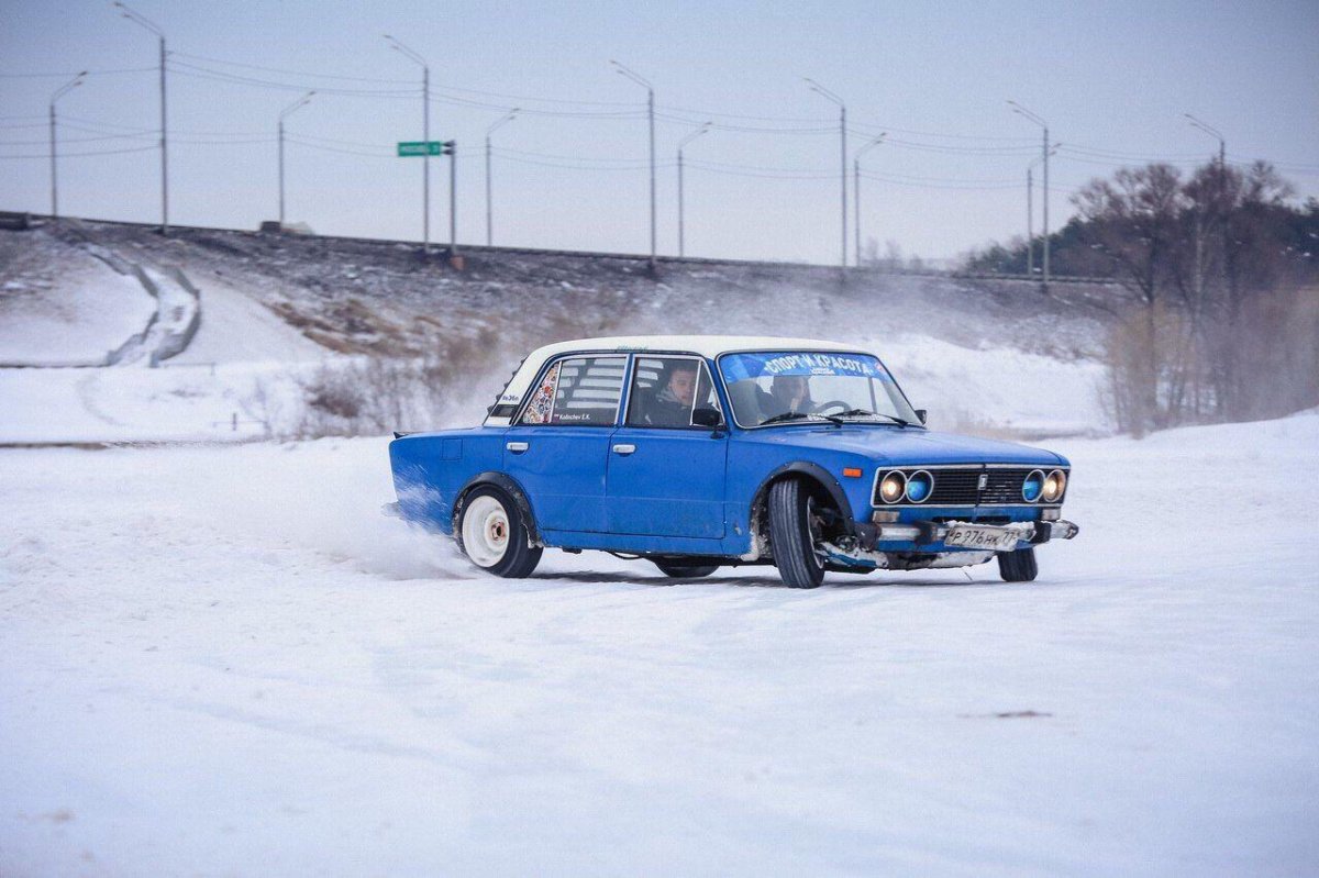 Дрифт Жигули ВАЗ 2107 зимний