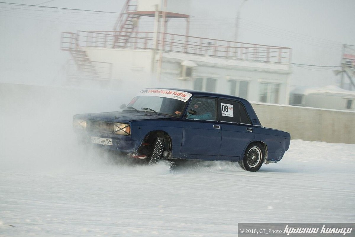 Дрифт Жигули ВАЗ 2107 зимний