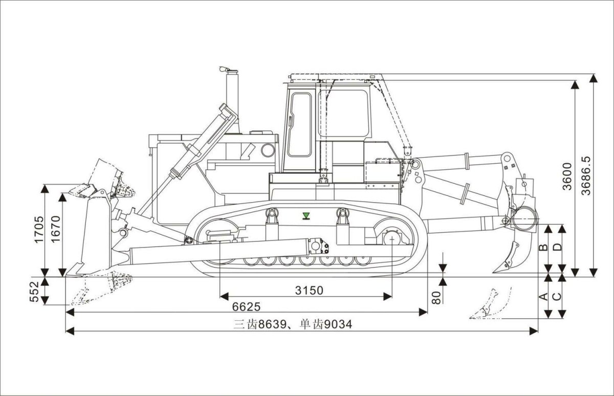Zoomlion 320 бульдозер габариты