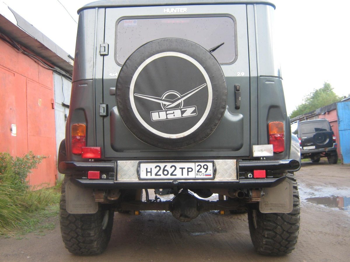 Задний бампер из трубы на УАЗ 469