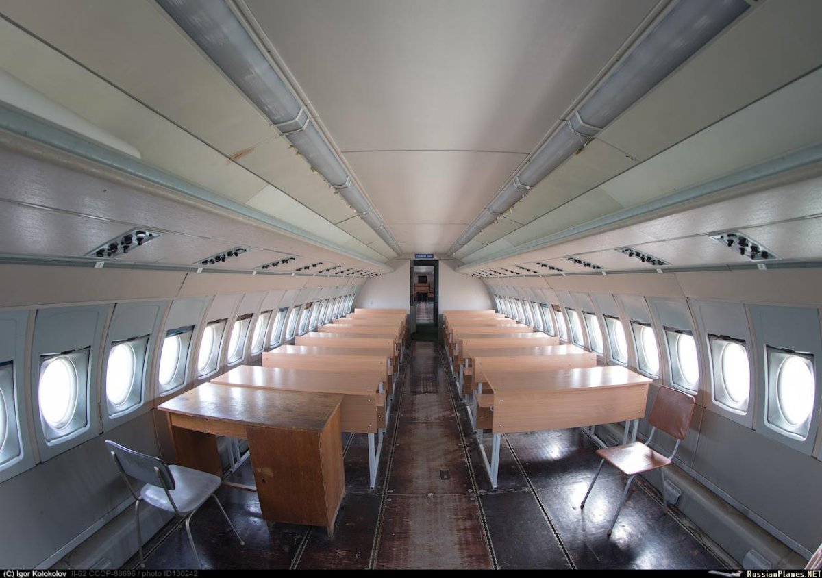 Ил-62 пассажирский самолёт салон