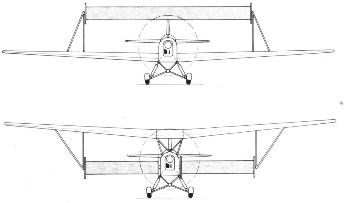 Самолёт с валообразными крыльями