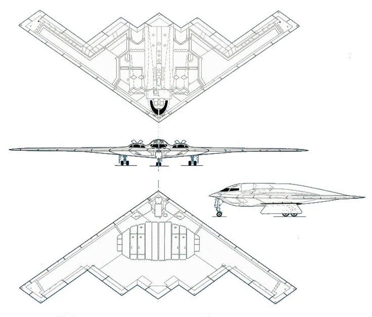 Northrop b-2 Spirit чертежи