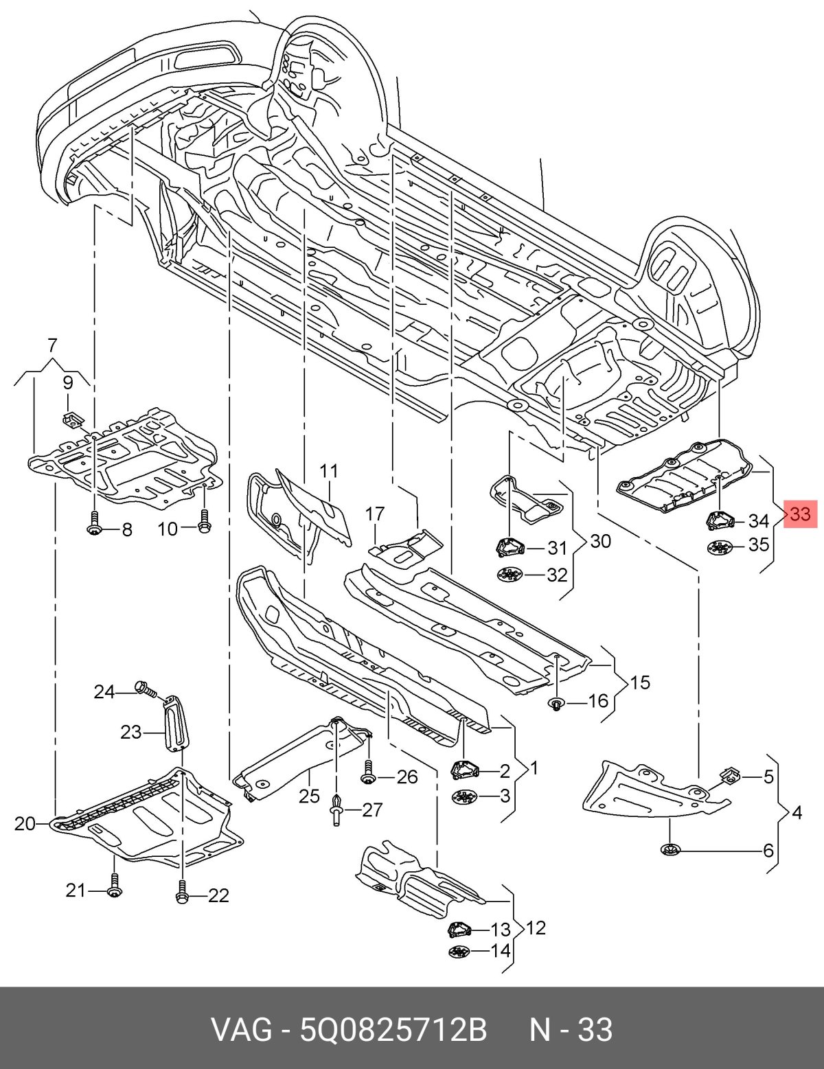 Облицовка днища Шкода Октавия а5