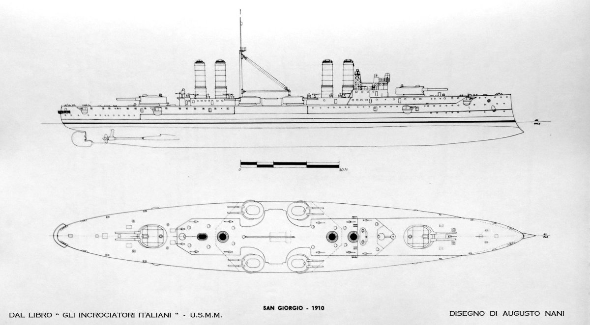 Корабль San Giorgio вид сбоку