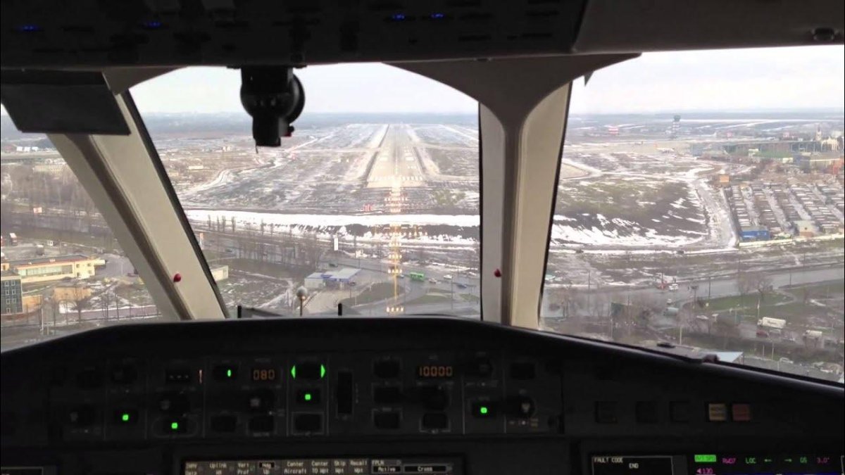 Вид из кабины самолета