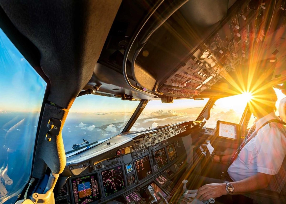 Вид из кабины самолета