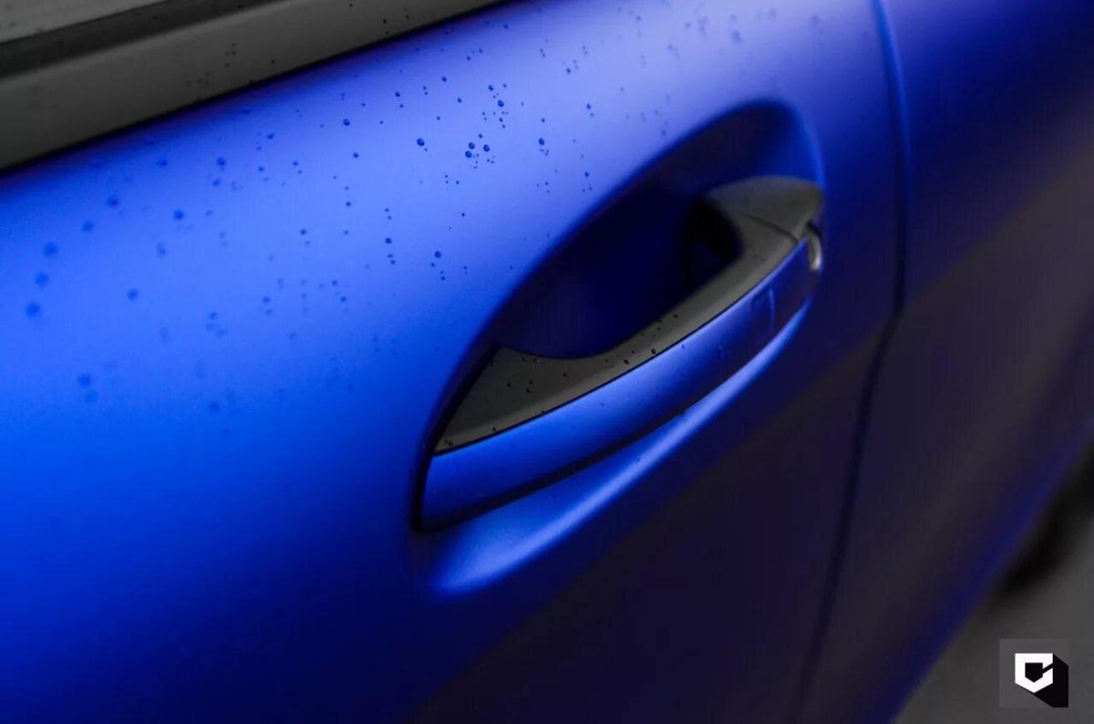 Синяя матовая краска для авто