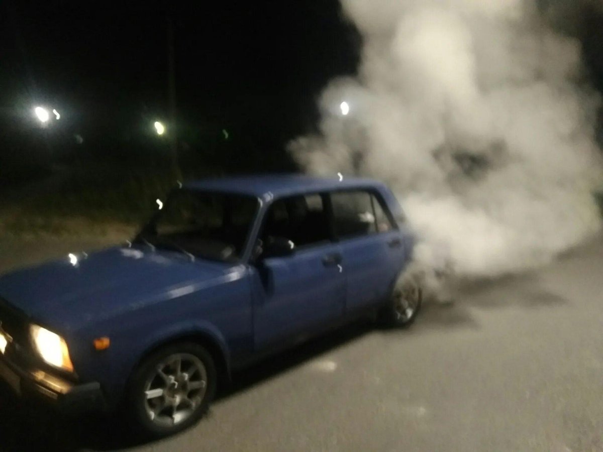 Бернаут на ВАЗ 2107