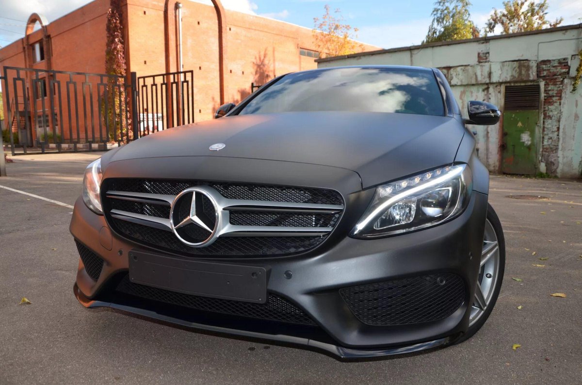 Мерседес е200 матовый черный