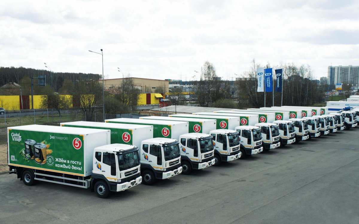 Грузовики Дэу в Пятерочке