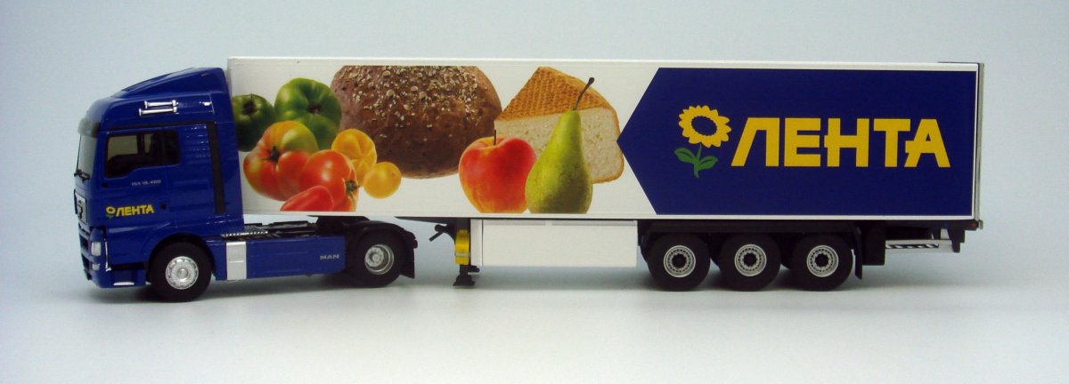115920 Man TGX Euro 5 toit moyen Semi Frigo «лента» 1:43 Eligor