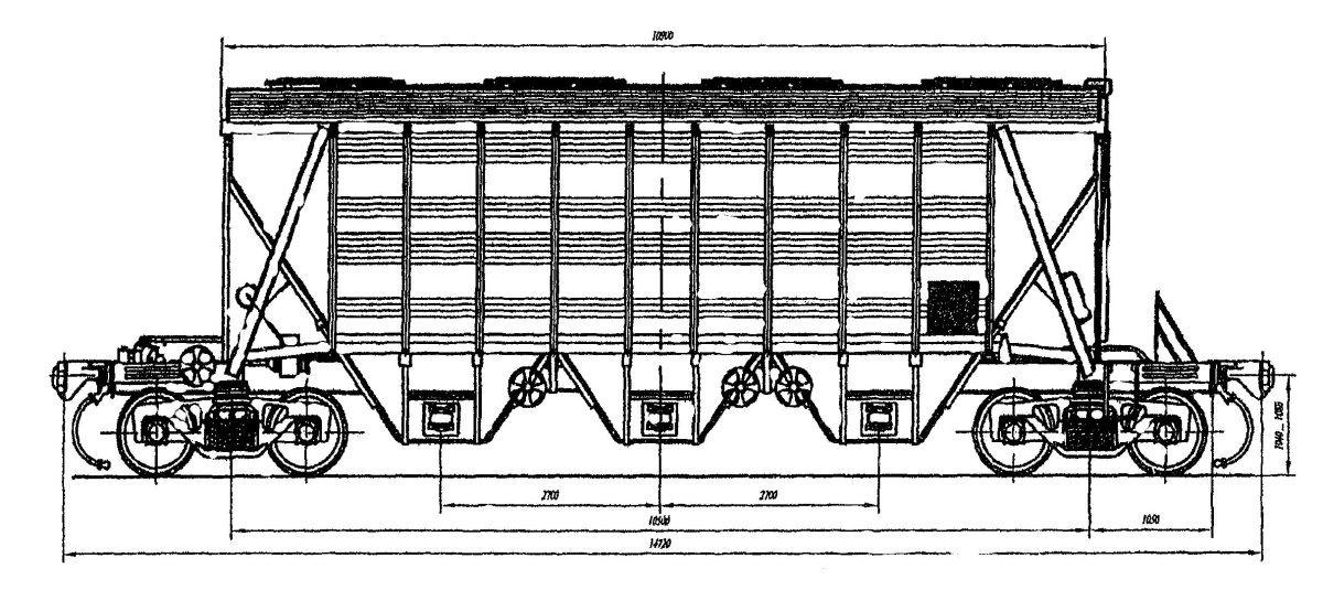 Вагон Хопер модель 19-752