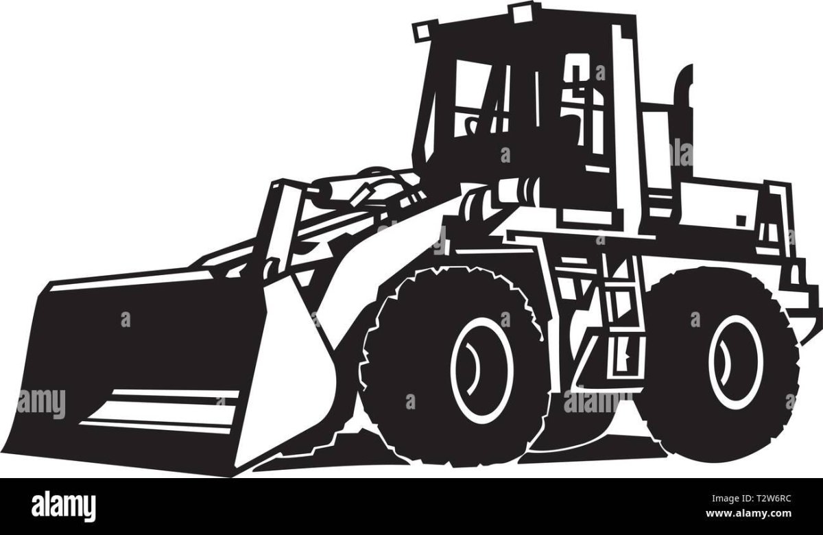 Фронтальный погрузчик контур