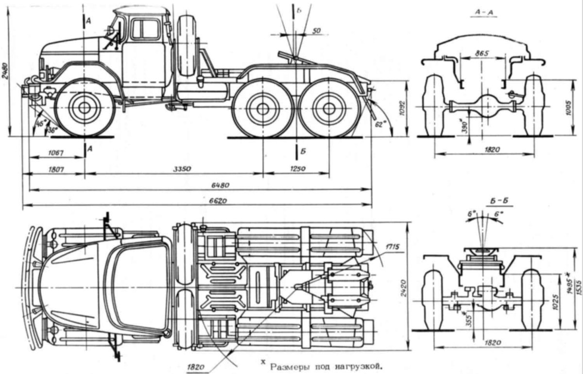 Габариты кабины ЗИЛ 131