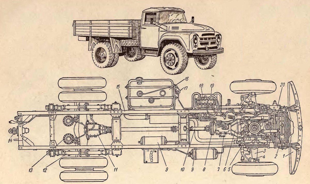 Шасси грузового автомобиля ЗИЛ 130
