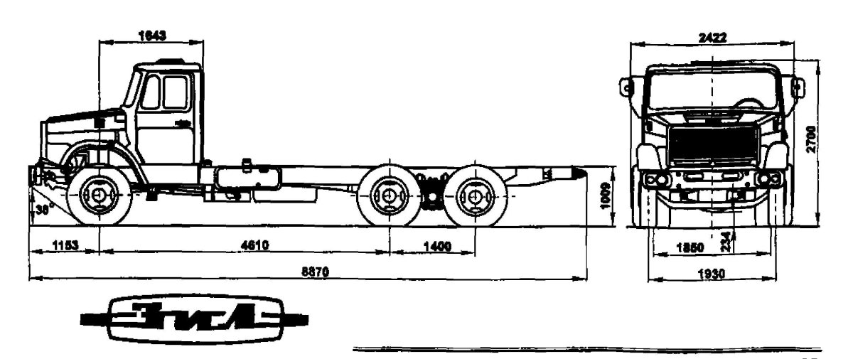 ЗИЛ 133г40 габариты