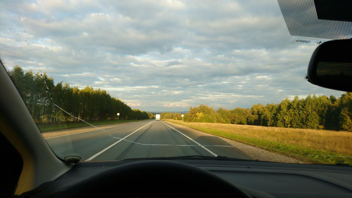 Красивый вид из машины