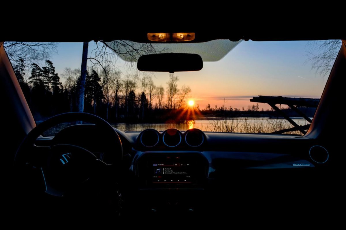 Ночной вид из машины