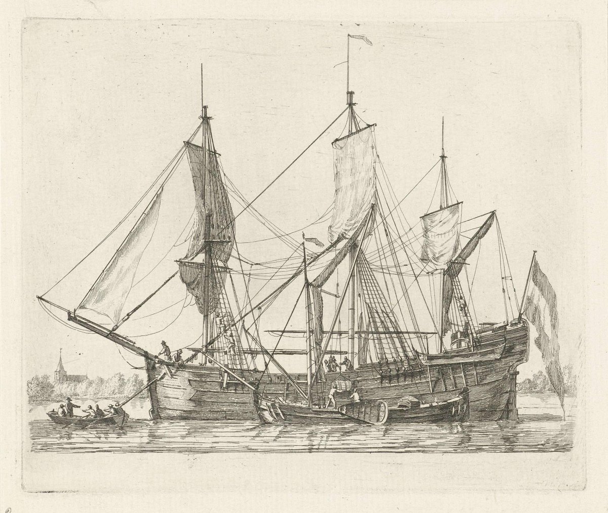 Голландский флейт 17 века