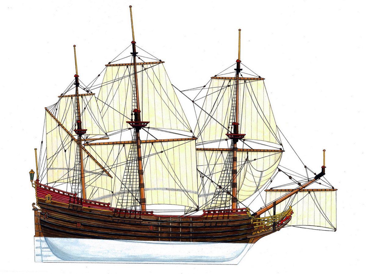 Голландский флейт Zeehaen 1639