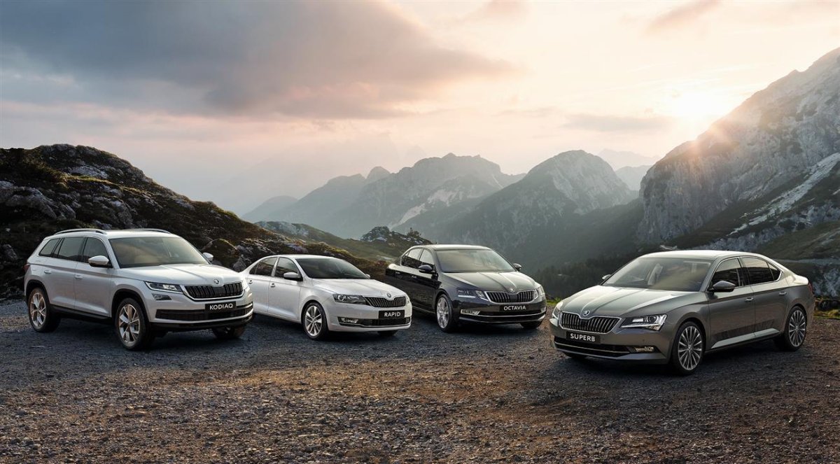 Линейка автомобилей Шкода