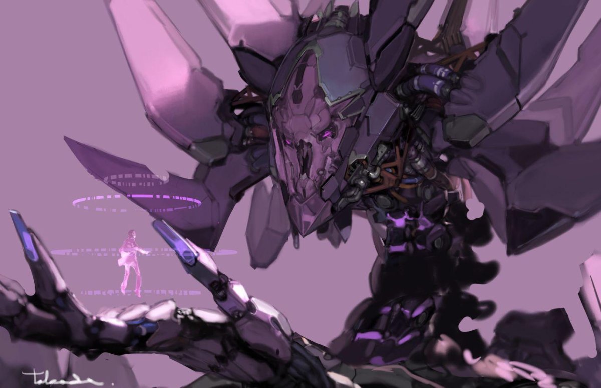 Робот дракон фиолетовый