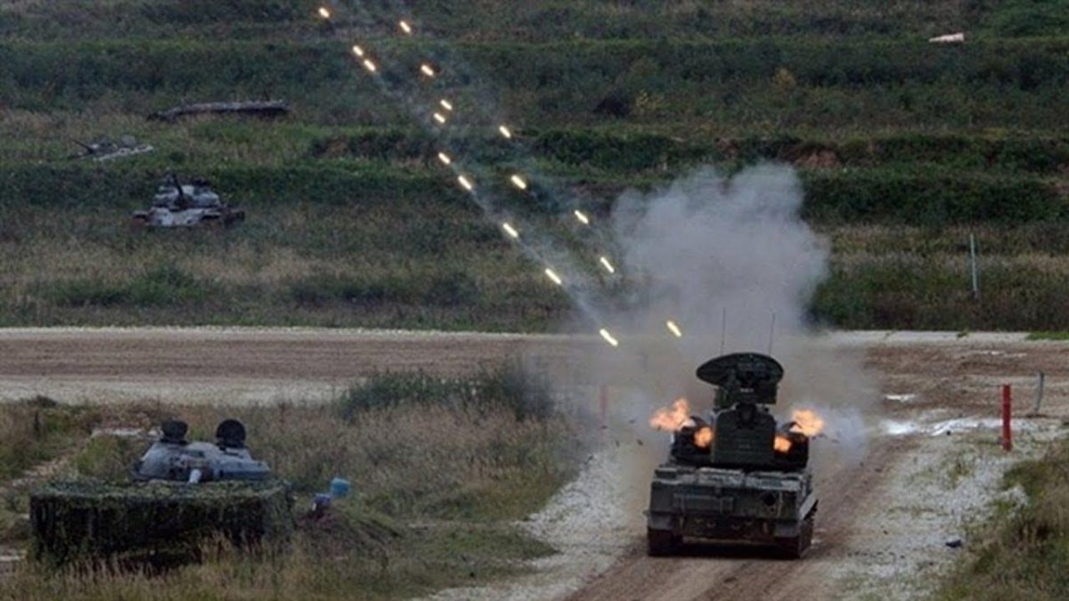 Тунгуска ЗСУ стрельба