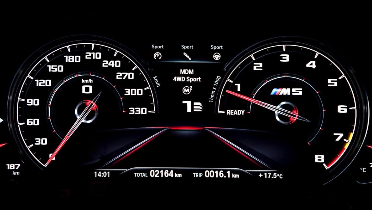 BMW m5 f90 приборная панель