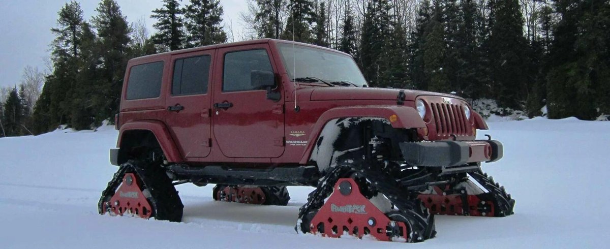 Jeep Wrangler на гусеницах