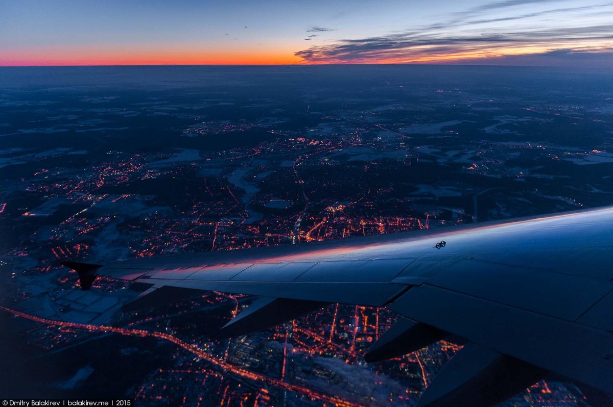 Лос Анджелес из иллюминатора