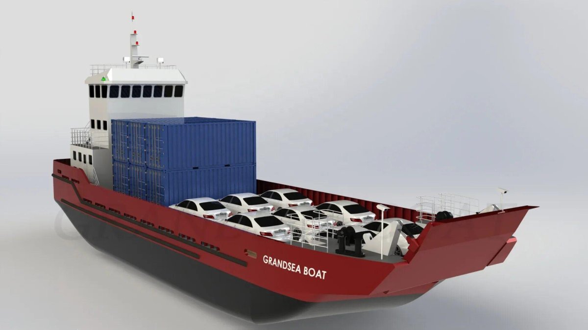 Самоходная морская баржа для контейнеров