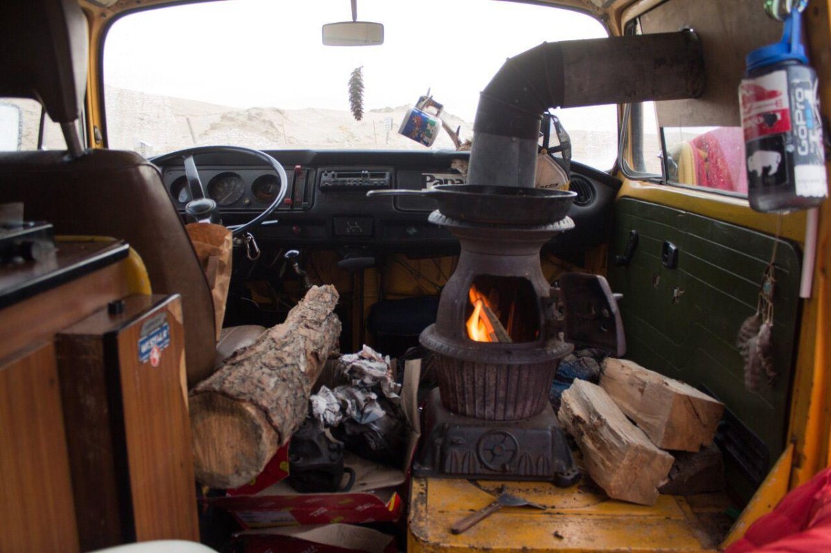 Буржуйка в УАЗ Буханка