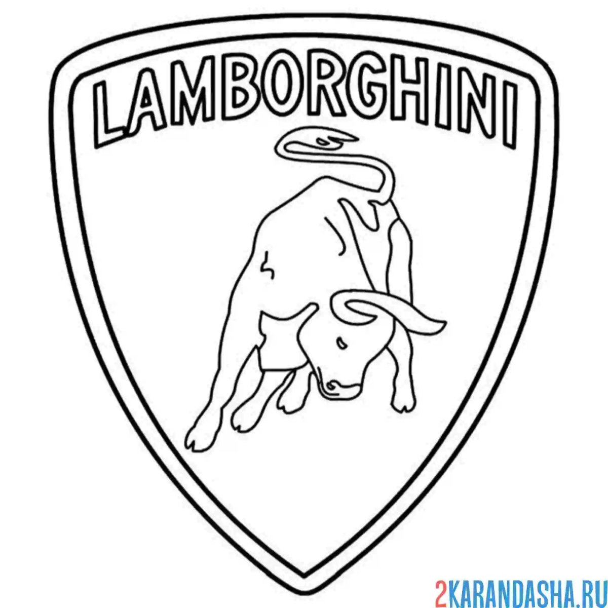 Марки машин Ламборджини для раскрашивания