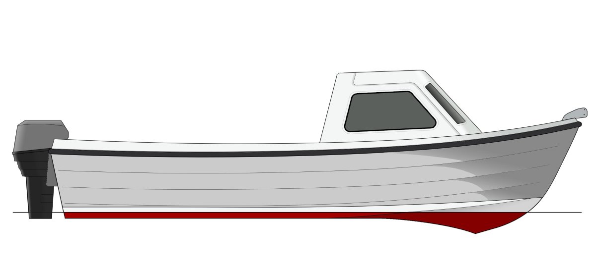 Катер сбоку