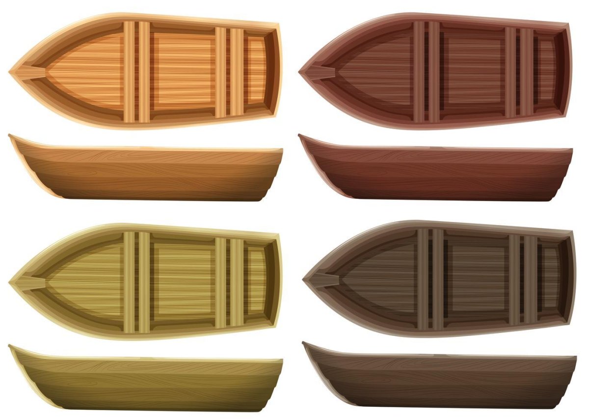 Лодка вид сбоку вектор