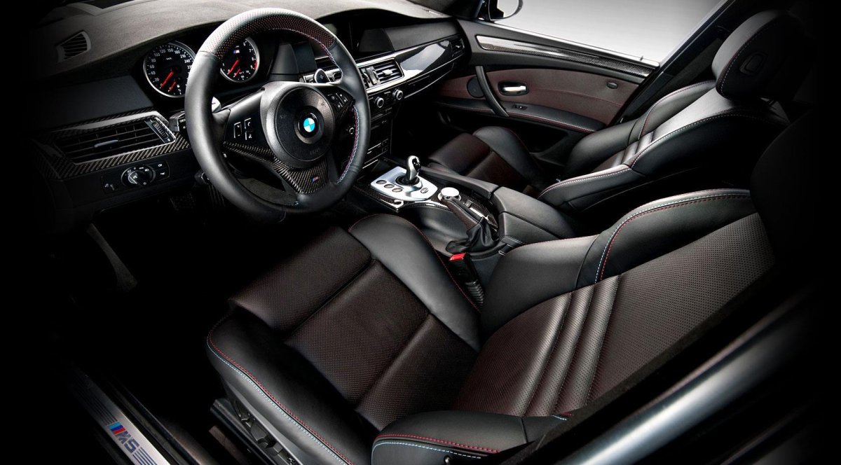 BMW 5 e60 салон черный