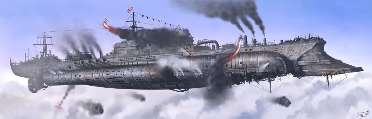 Летучий дредноут дизельпанк