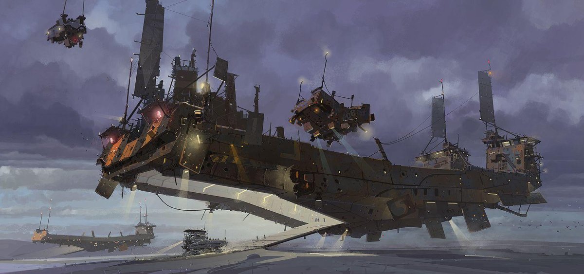 Стимпанк воздушный корабль Ian MCQUE