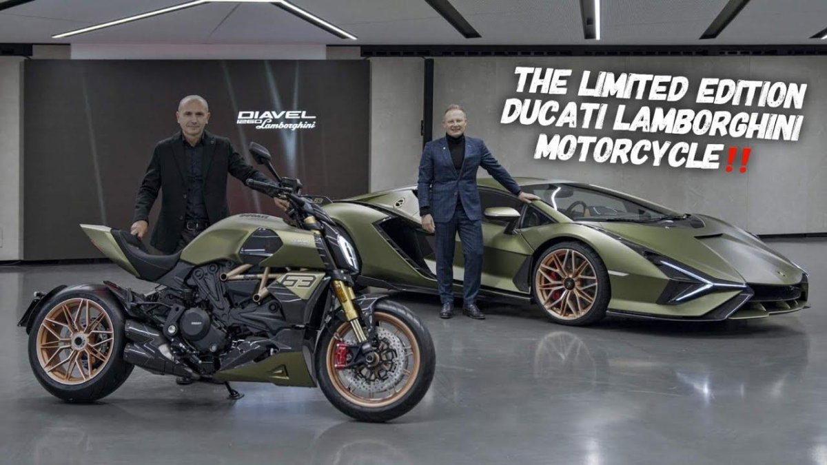 Мотоцикл Lamborghini v4 1000 caramelo