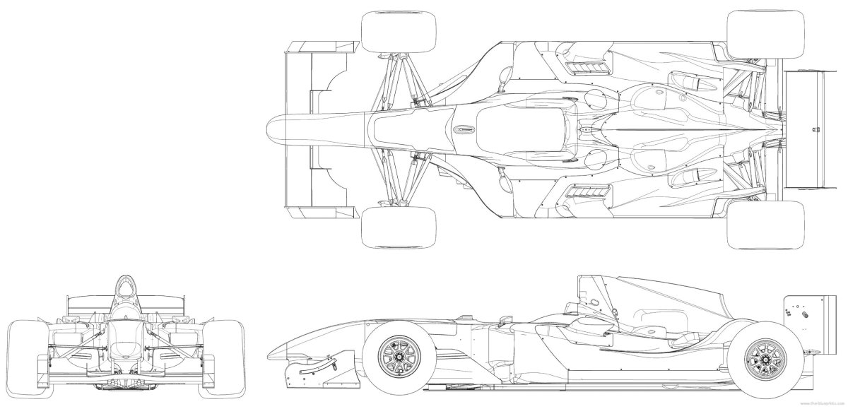Болид f1 чертеж