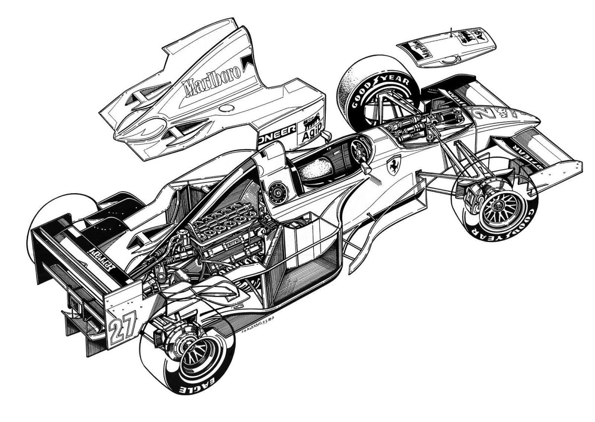 Чертёж болида ф1 2021