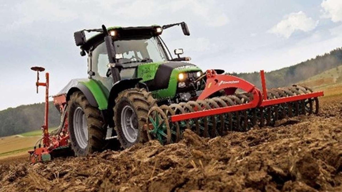 Deutz Fahr Agrotron k90 с грейдером