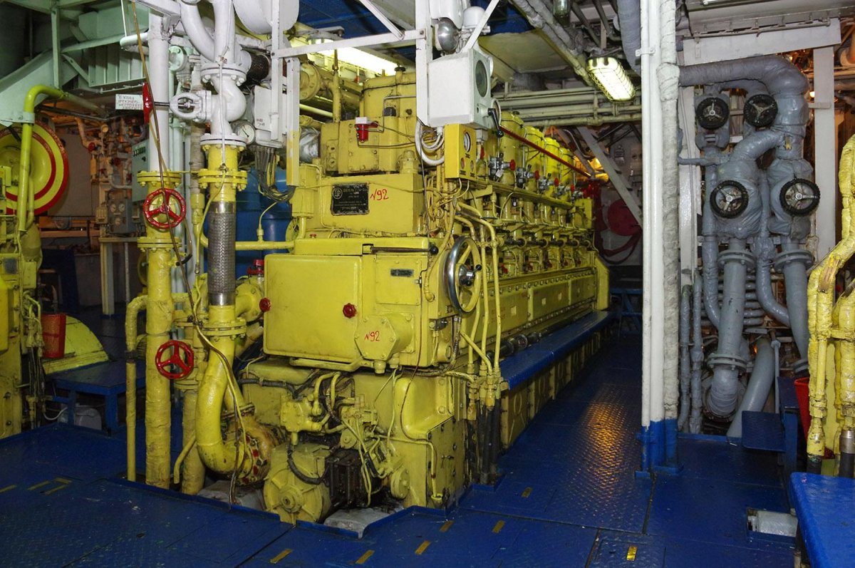 Теплоход 301 машинное отделение