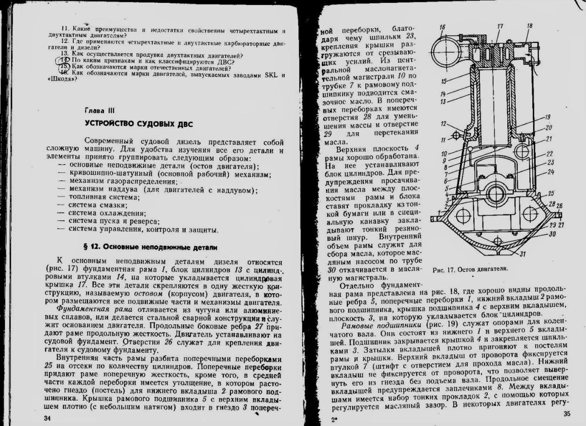 Судовой двигатель 6чрн 36/45