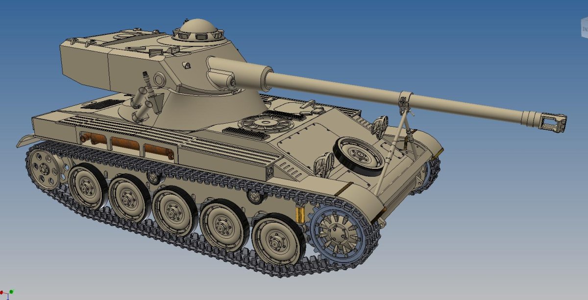 Танк АМХ 13 75 чертежи